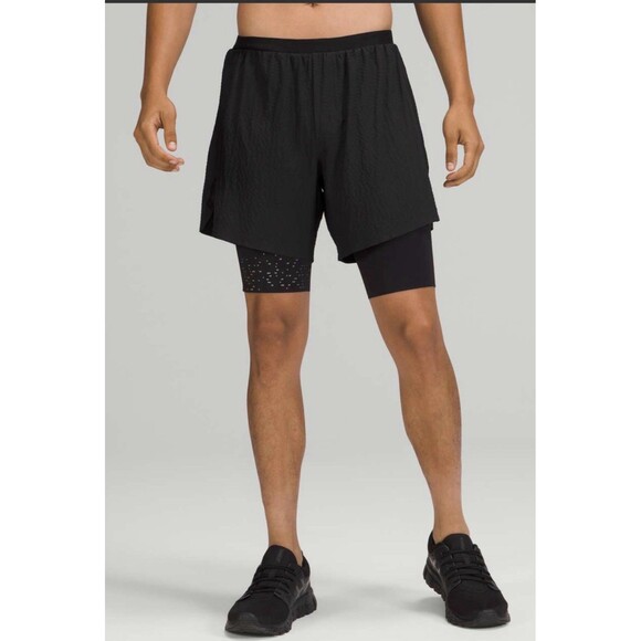 lululemon athletica Other - Lululemon Mens M Surge Lined Shorts Limited Edition 6" OOM Liner Black Running